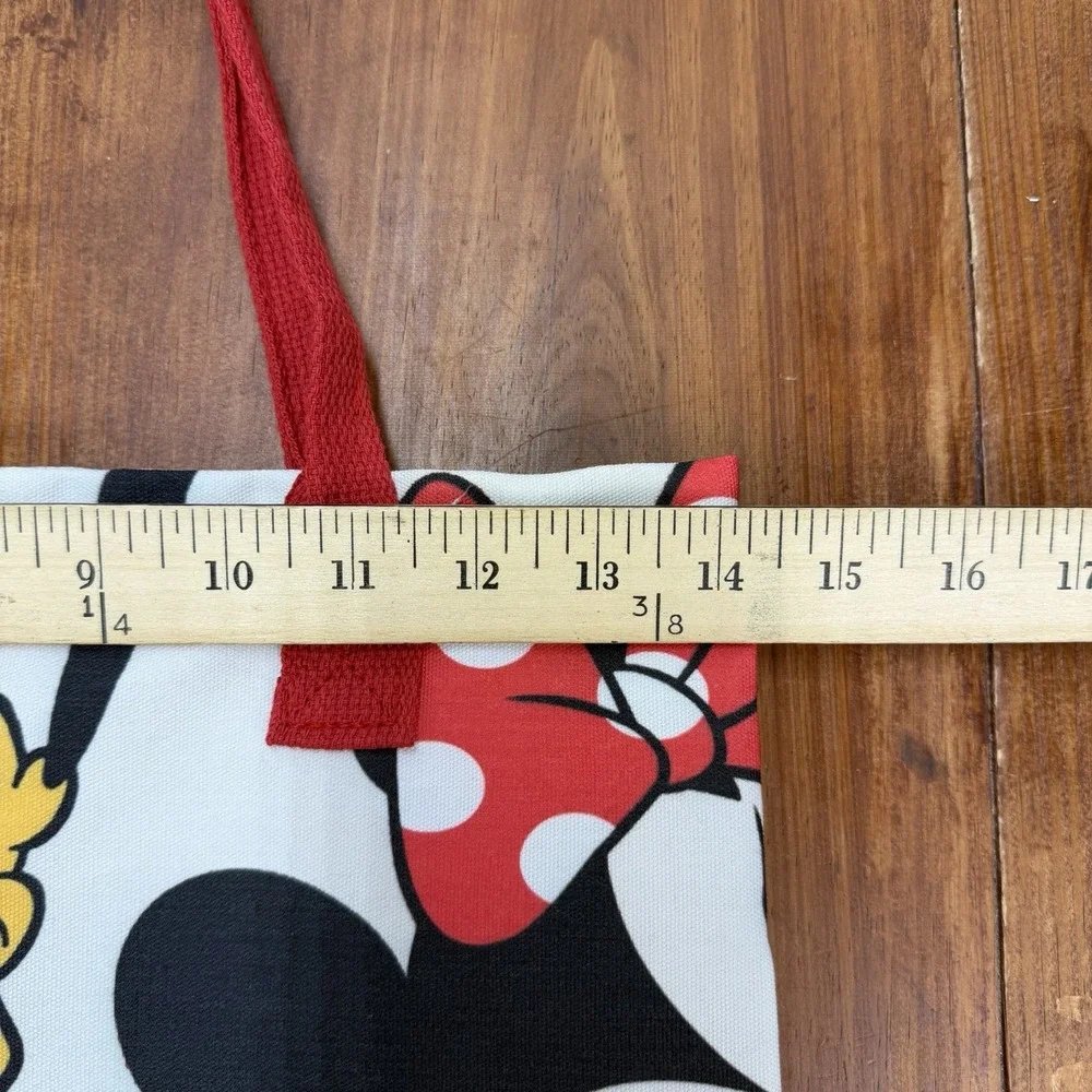 Disney Mickey and Friends Canvas Tote Bag Zippered Pluto Donald Minnie Goofy
